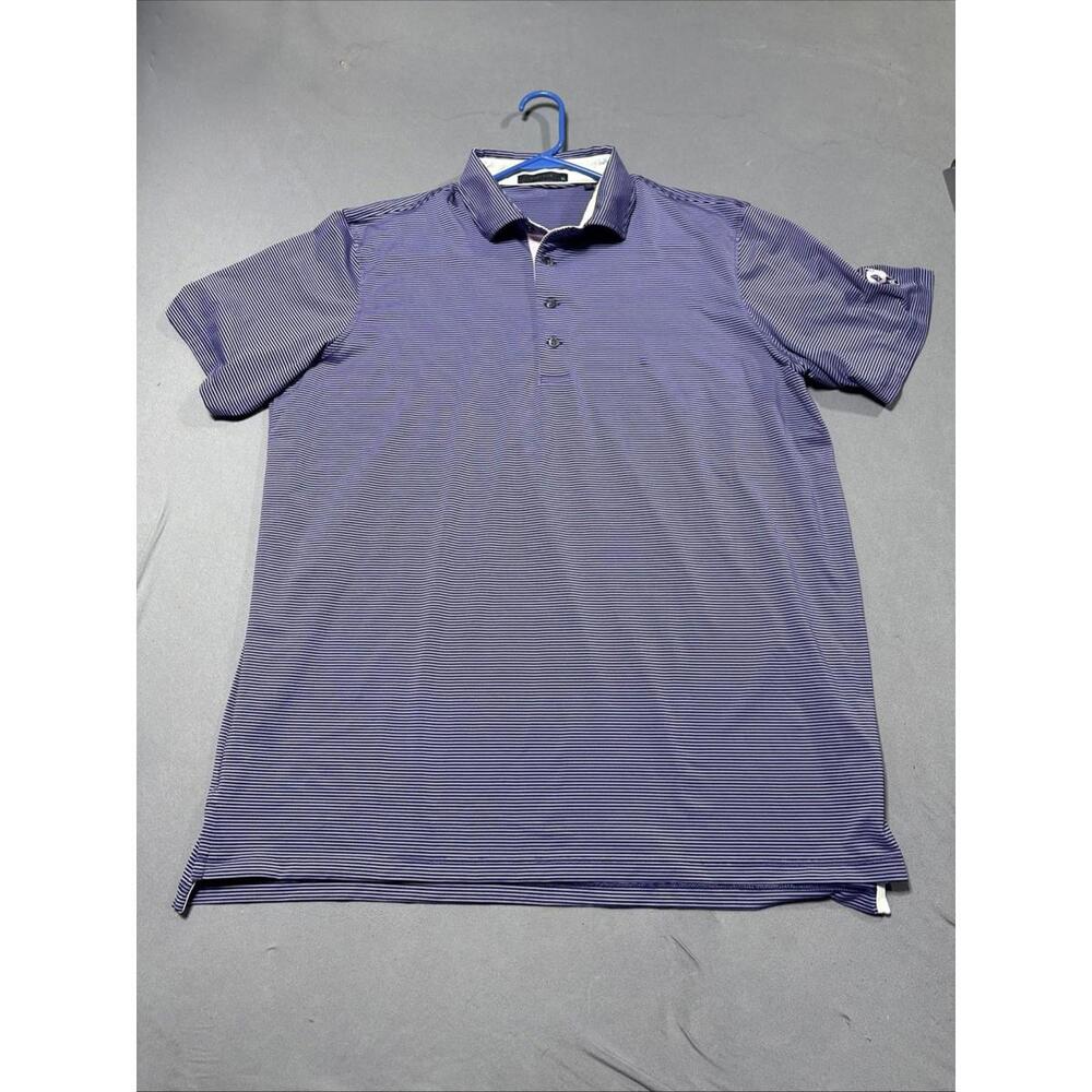 GREYSON Golf Polo Shirt Mens Size XL Purple Stripe Designer Golfing Polo
